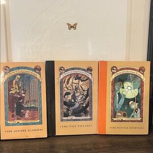 A Series of Unfortunate Events 3 Book Set Paperback EUC